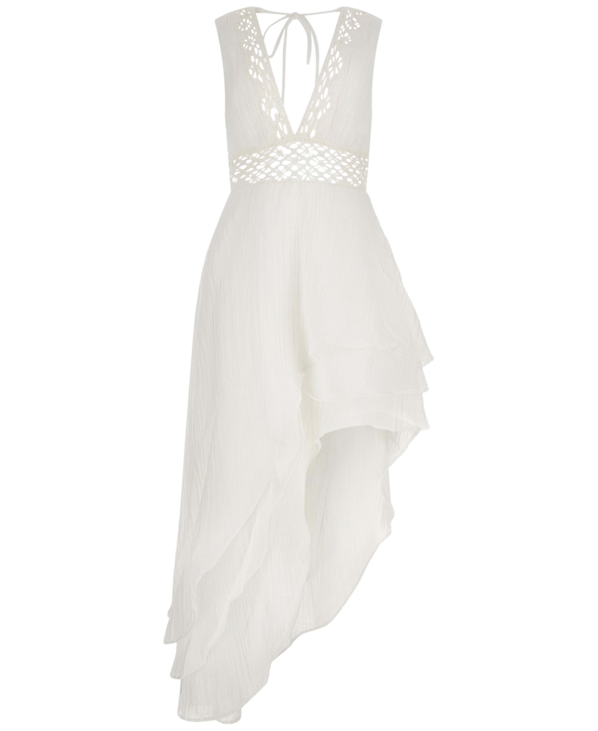 Guess Women's Sleeveless High-low Danny Dress In Pure White