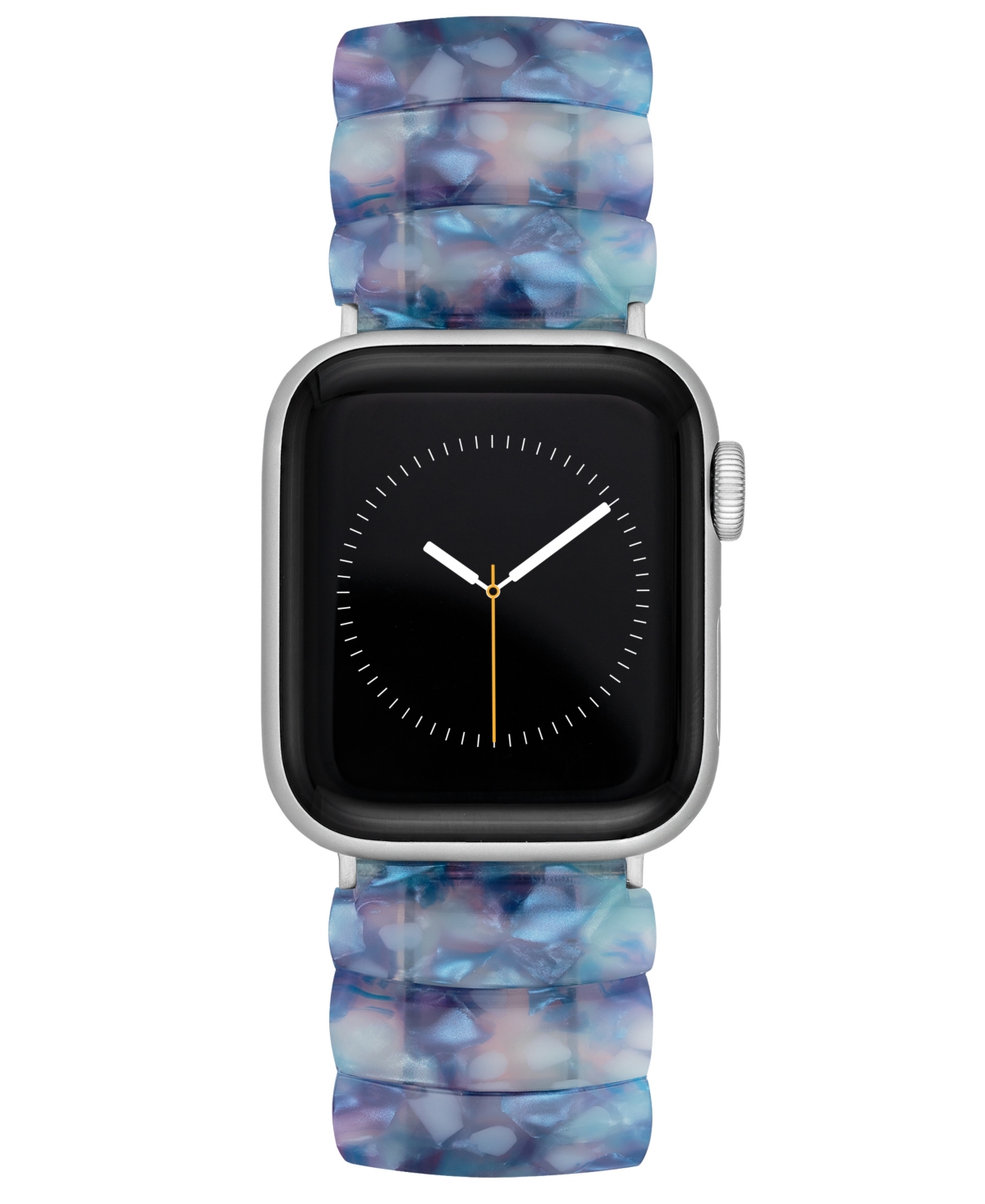Women's Blue Marbled Acetate Expansion Bracelet designed for 42/44/45/Ultra/Ultra 2 Apple Watch