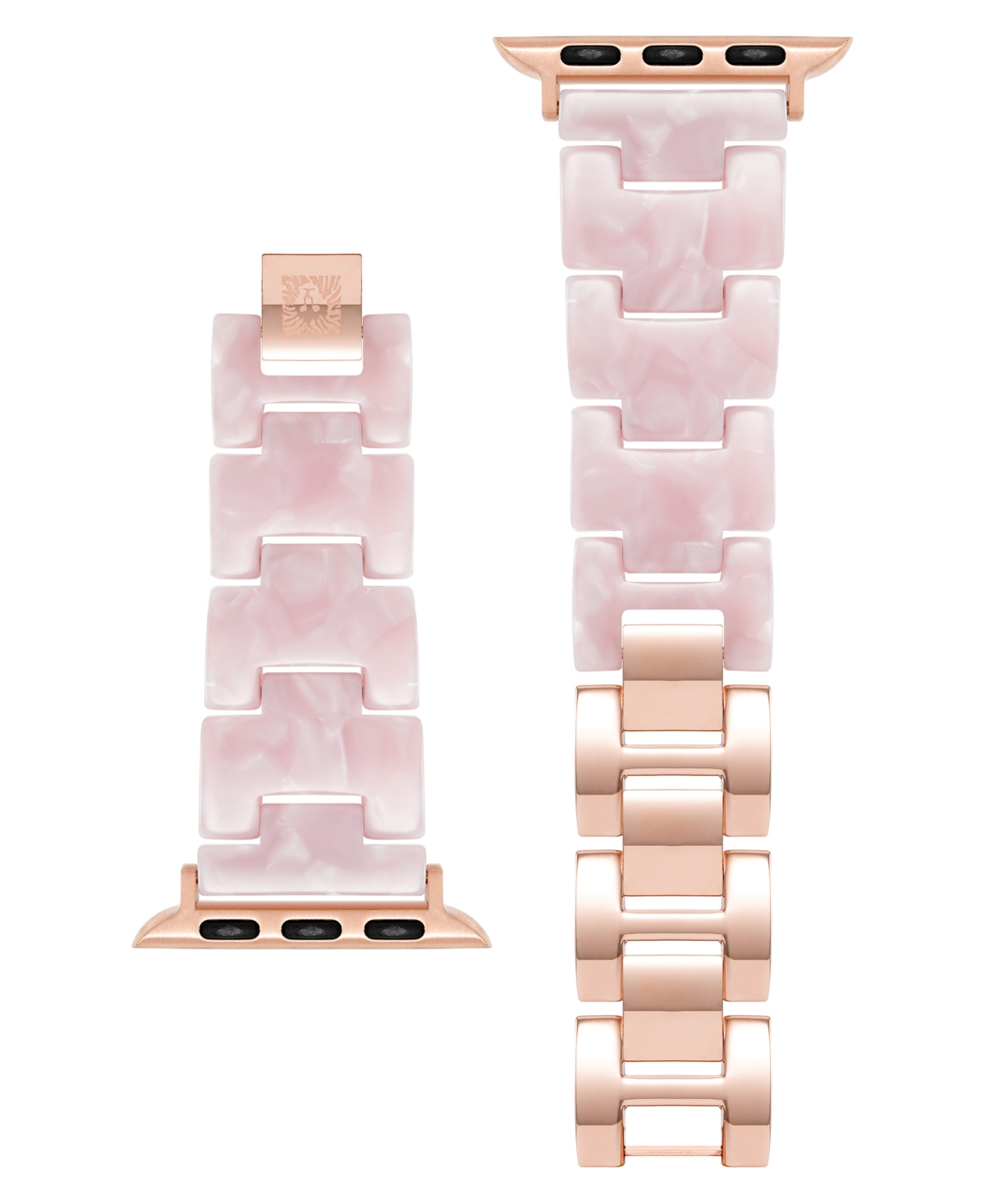 Anne Klein Women'sMarbled Acetate Link Bracelet designed for Apple Watch 42mm (Series 10) & 38/40/41mm - Pink