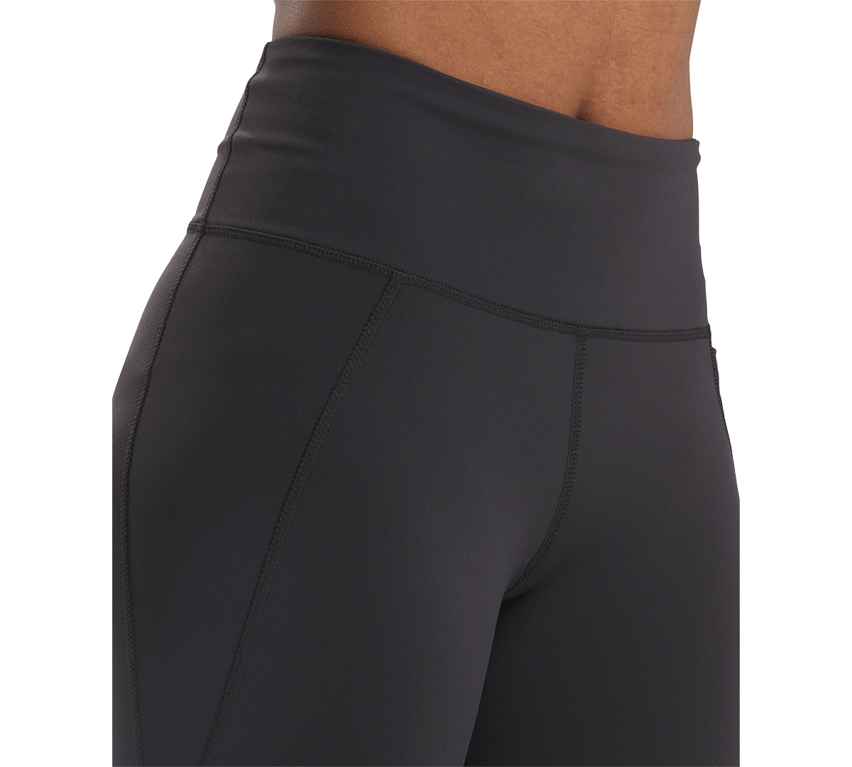 Shop Reebok Women's Lux High Rise Mini-flared Pants In Black