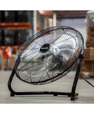 18" Industrial Floor Fan, 3 Speeds, 4012 CFM, Tilt Adjustable, Metal Build, Rotary Switch – For Garage, Gym, Home, Workshop