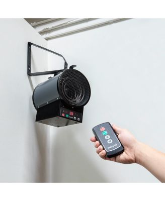 2-in-1 Freestanding or Ceiling/Wall Mounted 240v Electric Garage Heater, 500 sq. ft. with Remote Control, Perfect for Garages