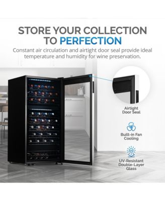 Dual Zone 76-Bottle Wine Fridge – Freestanding Compressor Cooler with Low-Vibration, Quiet Inverter & Digital Thermostat