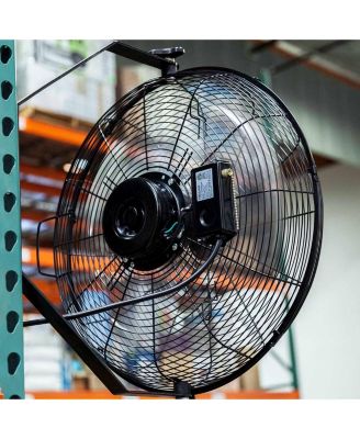 18" High Velocity Wall Mount Fan, Heavy Duty Outdoor Fan, Adjustable Tilt and 3 Speeds up to 4012 CFM, Pull Chain Switch