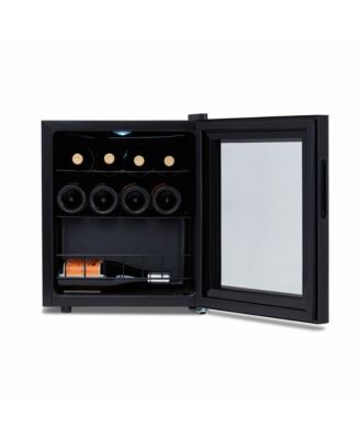 Shadow Series Wine Cooler Refrigerator 16 Bottle, Freestanding Mirrored Wine Fridge with Double-Layer Tempered Glass Door & Compressor Cooling for Reds, Whites, and Sparkling Wine, 39f-65f Digital Temperature Control