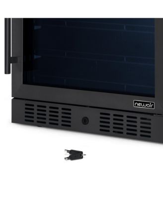 24" Beverage Refrigerator Cooler, 177 Can Black Stainless Steel with Triple-Layer Tempered Glass Door, Built-in Counter or Freestanding Fridge, Compressor Cooling, with Precision Digital Temperature Control