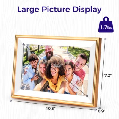 10.1" WiFi Frameo Digital Picture Frame - 32GB Built in Storage