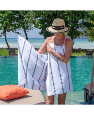 Las Rayas Cotton Beach Towels, 4-Pack, 30" x 60"