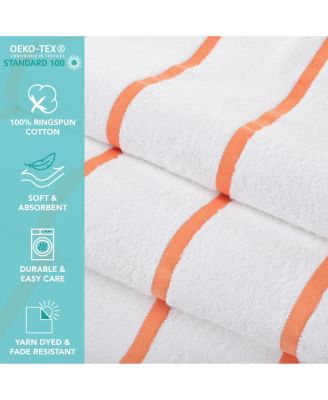 Las Rayas Cotton Beach Towels, 4-Pack, 30" x 60"