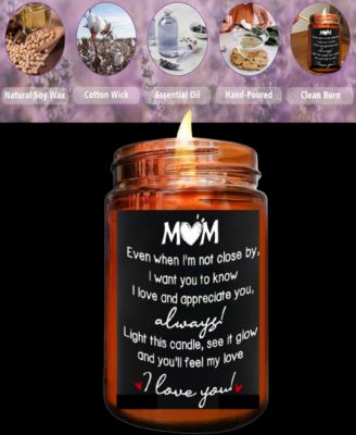 "Love You Mom" Lavender-Scented Soy Wax Candle, 10 oz.