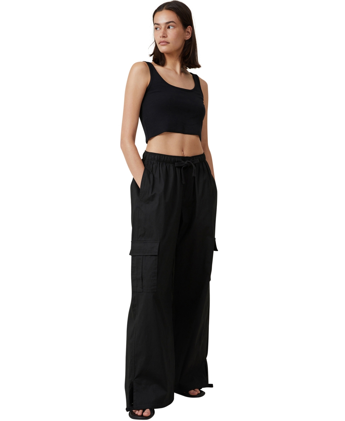Shop Cotton On Women's Summer Cargo Pant In Black
