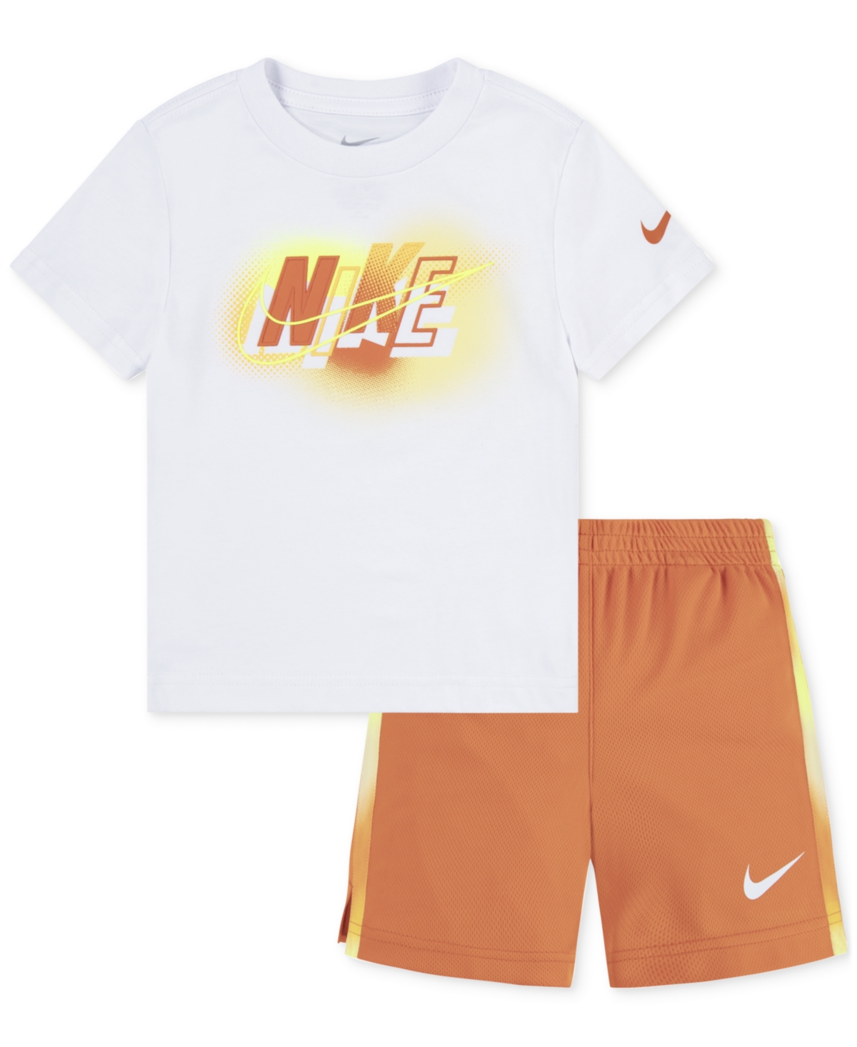 Shop Nike Toddler Boys Hazy Rays Graphic T-shirt & Mesh Shorts, 2 Piece Set In Nysafety