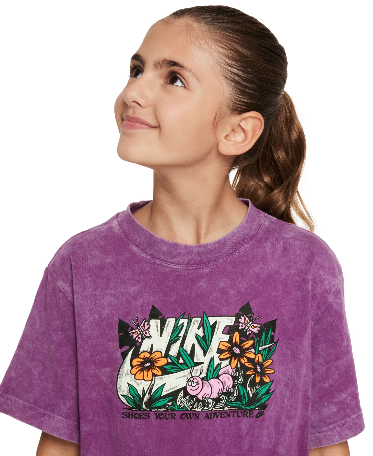 Nike Big Girls Sportswear Graphic-Print Cotton T-Shirt
