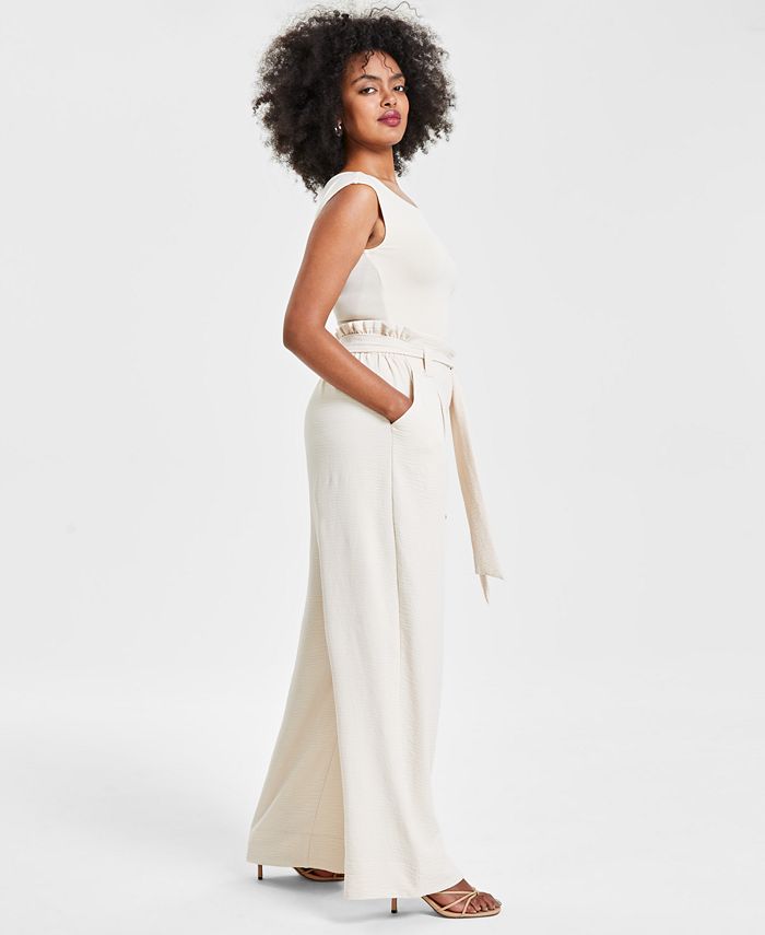 'Michaela' Paperbag Waist Wide Leg Pants