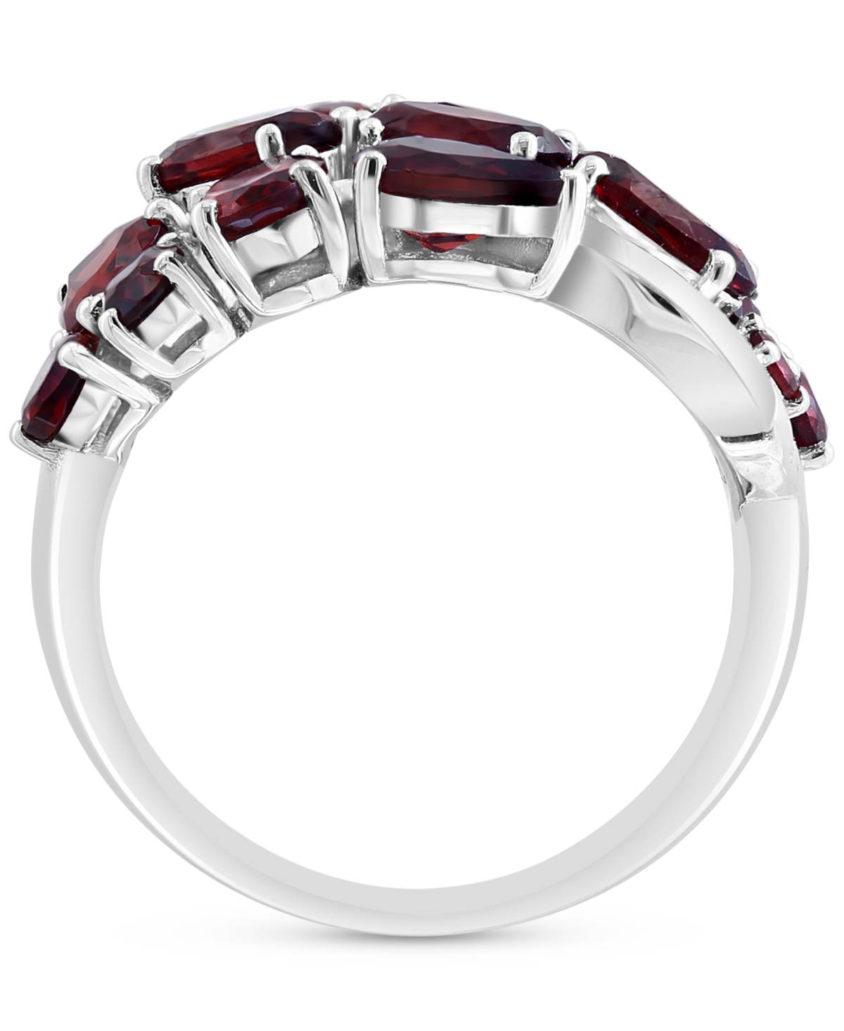 EffyMixed Cut Cluster Ring (5-1/2 ct. t.w.) in Sterling Silver (Also in Amethyst) - Garnet