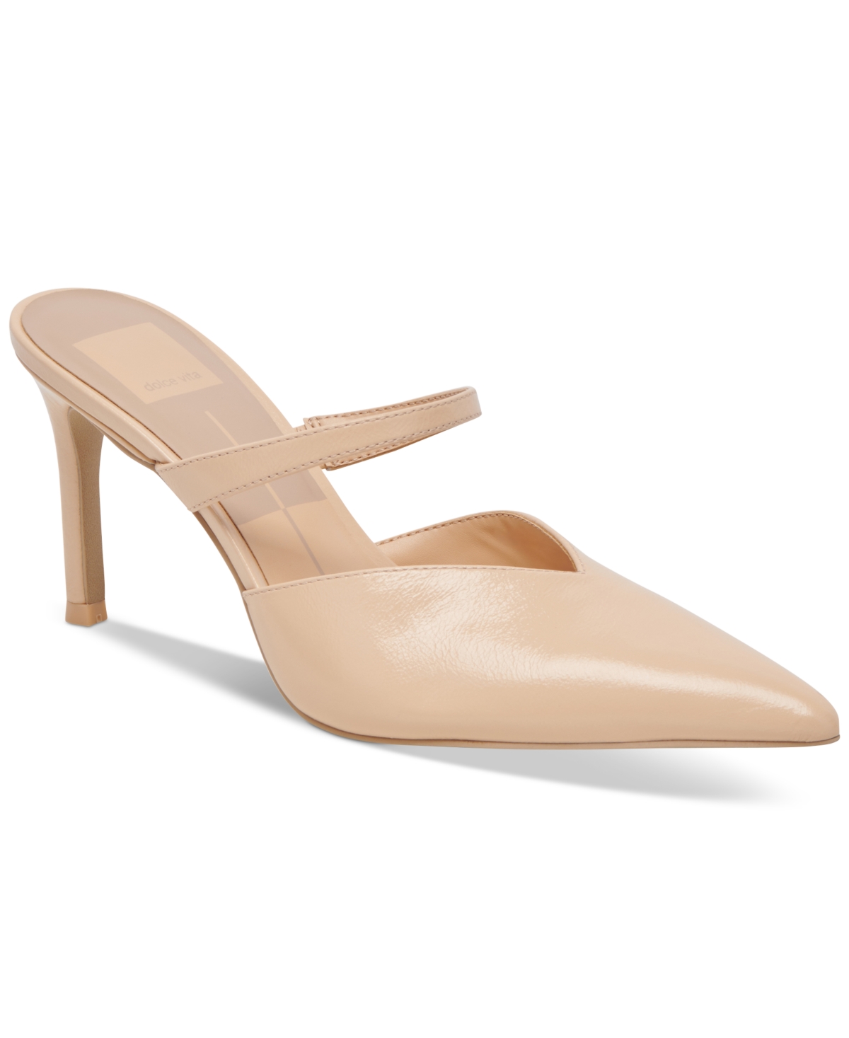 Shop Dolce Vita Women's Kanika Slip-on Pointed-toe Pumps In French Vanilla Patent Leather