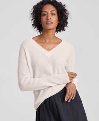 Charter Club Women s 100 Cashmere Ribbed V Neck Sweater Created for Macy s Macy s