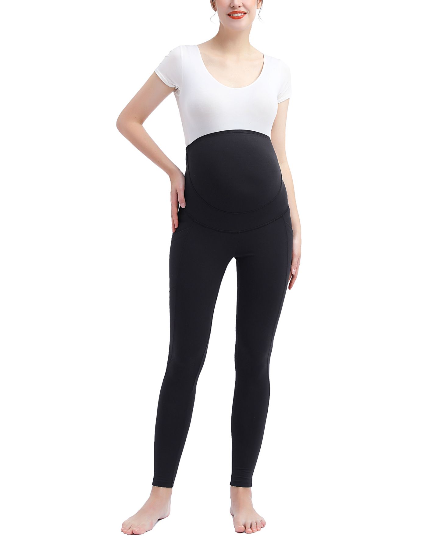 Женские леггинсы kimi + kai Maternity Essential Stretch Pocket, цвет: Чёрный — фото 3