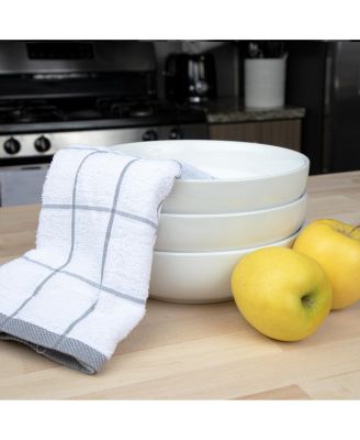 Arkwright Cotton Kitchen Towels (12 Pack, 15x25 in.) Windowpane Stripes