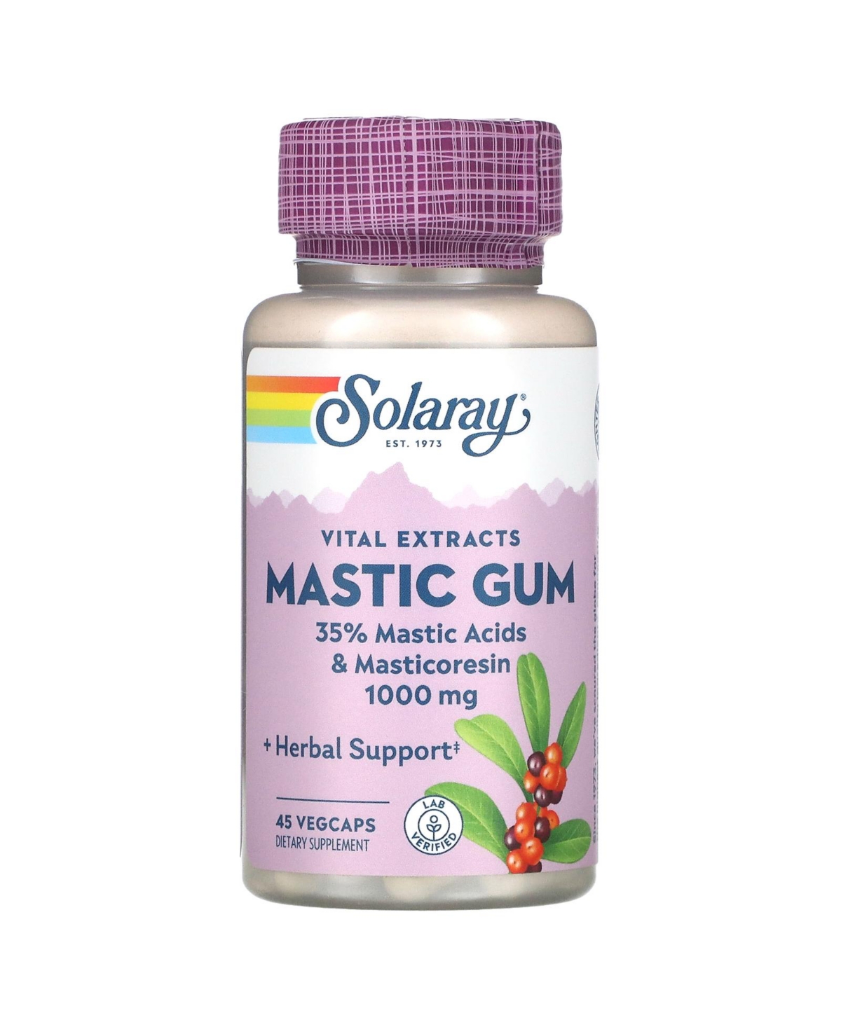 Mastic Gum 1 000 mg - 45 VegCaps (500 mg per Capsule) - Assorted Pre-pack (See Table