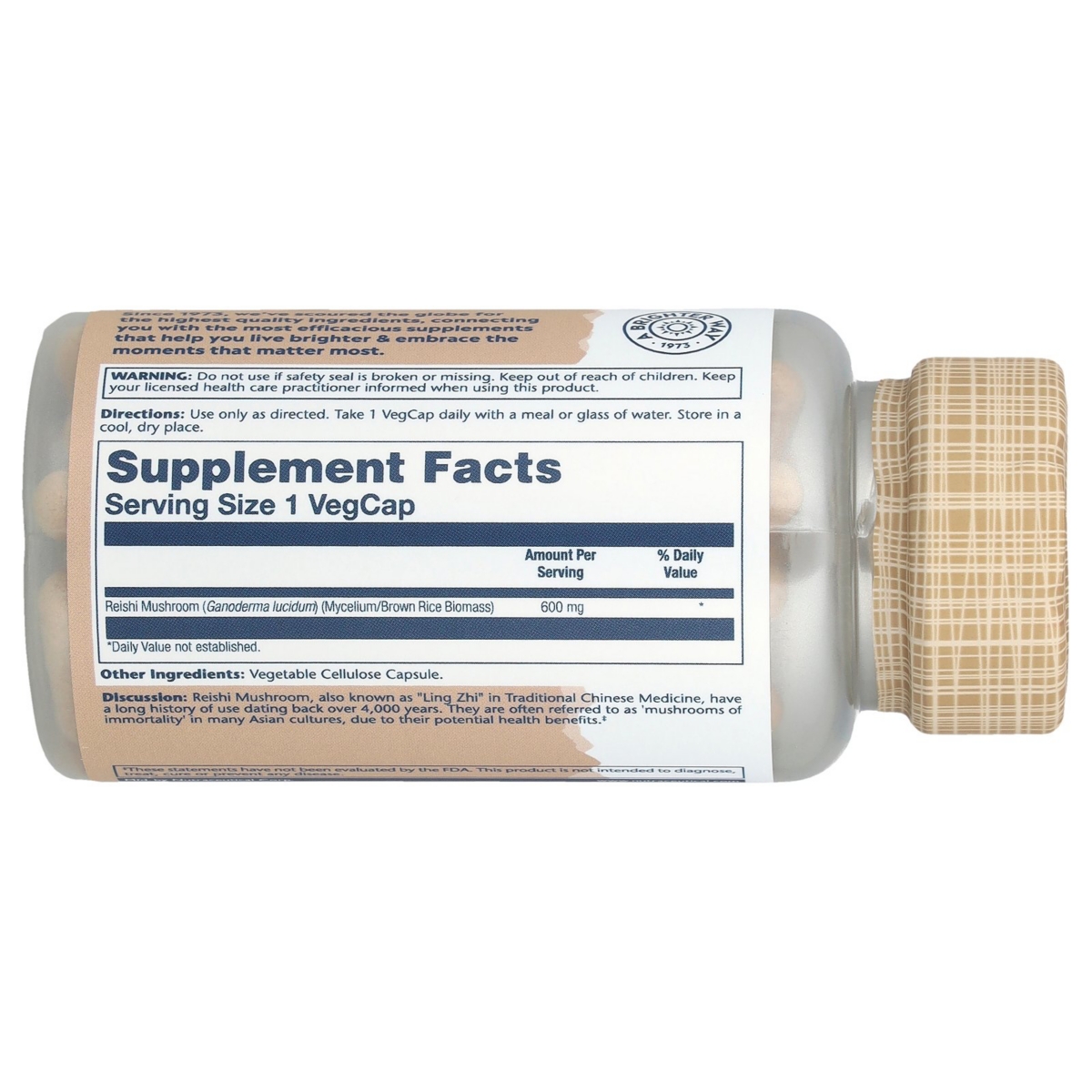 Solaray Reishi Mushrooms 600 mg - VegCaps - Assorted Pre-pack (See Table 9