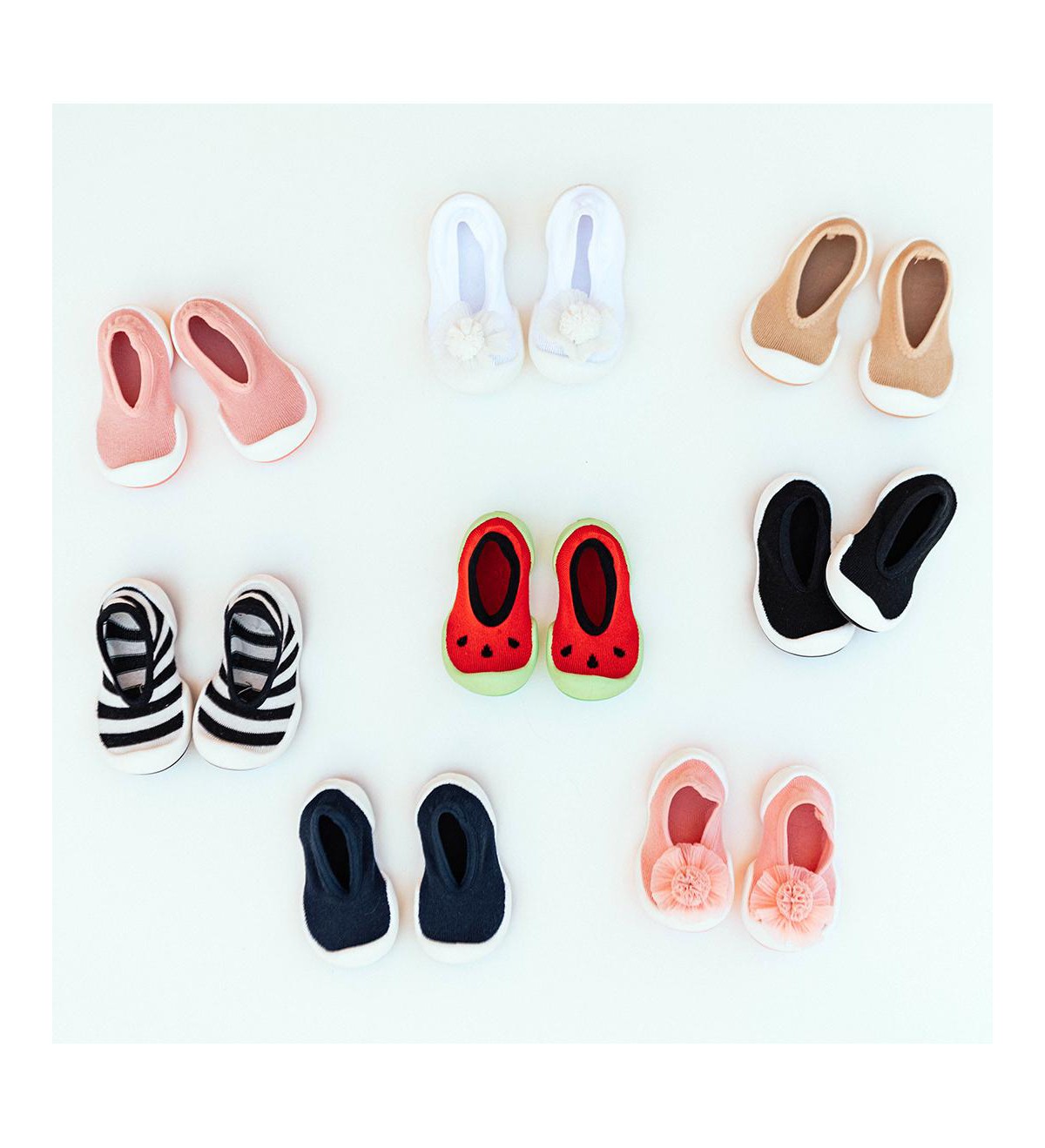 Детские Komuello Infant Boy Girl First Walk Sock Shoes Flat Navy — фото 6