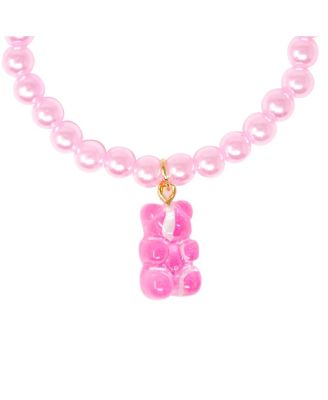 Girls Pink Gummy Bear Fashion Bead Bracelet