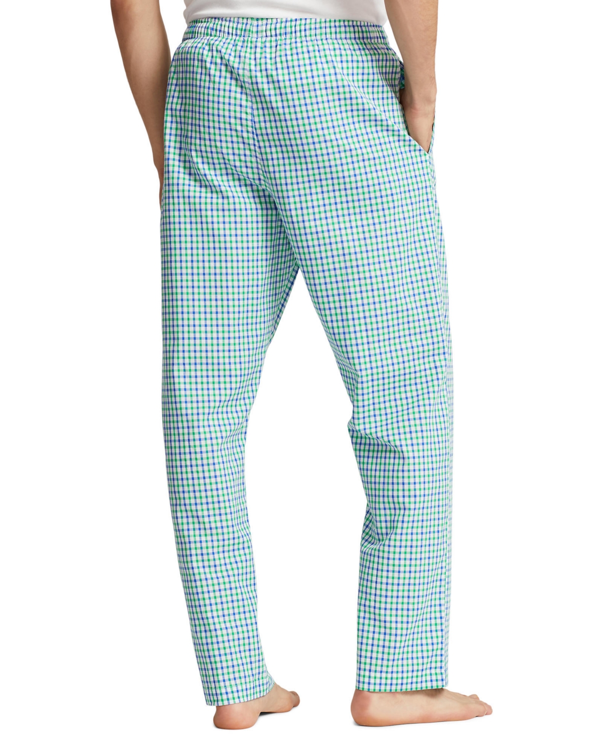 Shop Polo Ralph Lauren Men's Cotton Printed Pajama Pants In Springs Plaid,cruise Navy Pp
