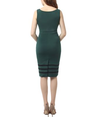 Maternity Crisscrossed Neck Midi Dress