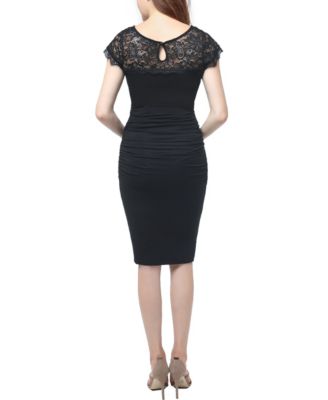 Maternity Lace Trim Bodycon Dress