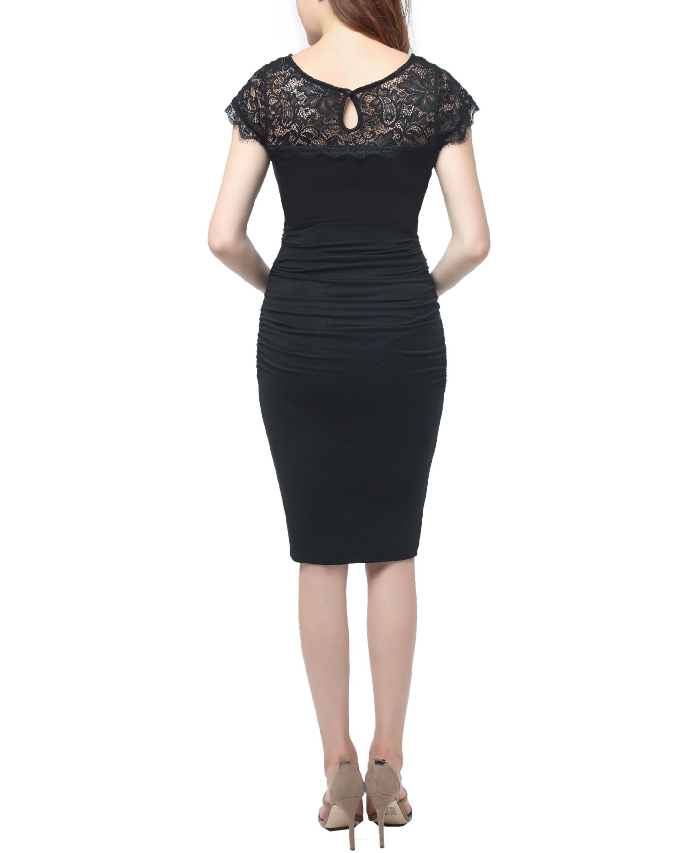 Женское платье kimi + kai Lace Trim Bodycon, цвет: Чёрный — фото 3