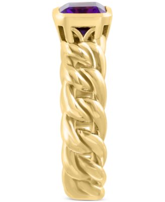 EFFY&reg; Amethyst Chain Link Statement Ring (1-3/8 ct. t.w.) in Gold-Plated Sterling Silver