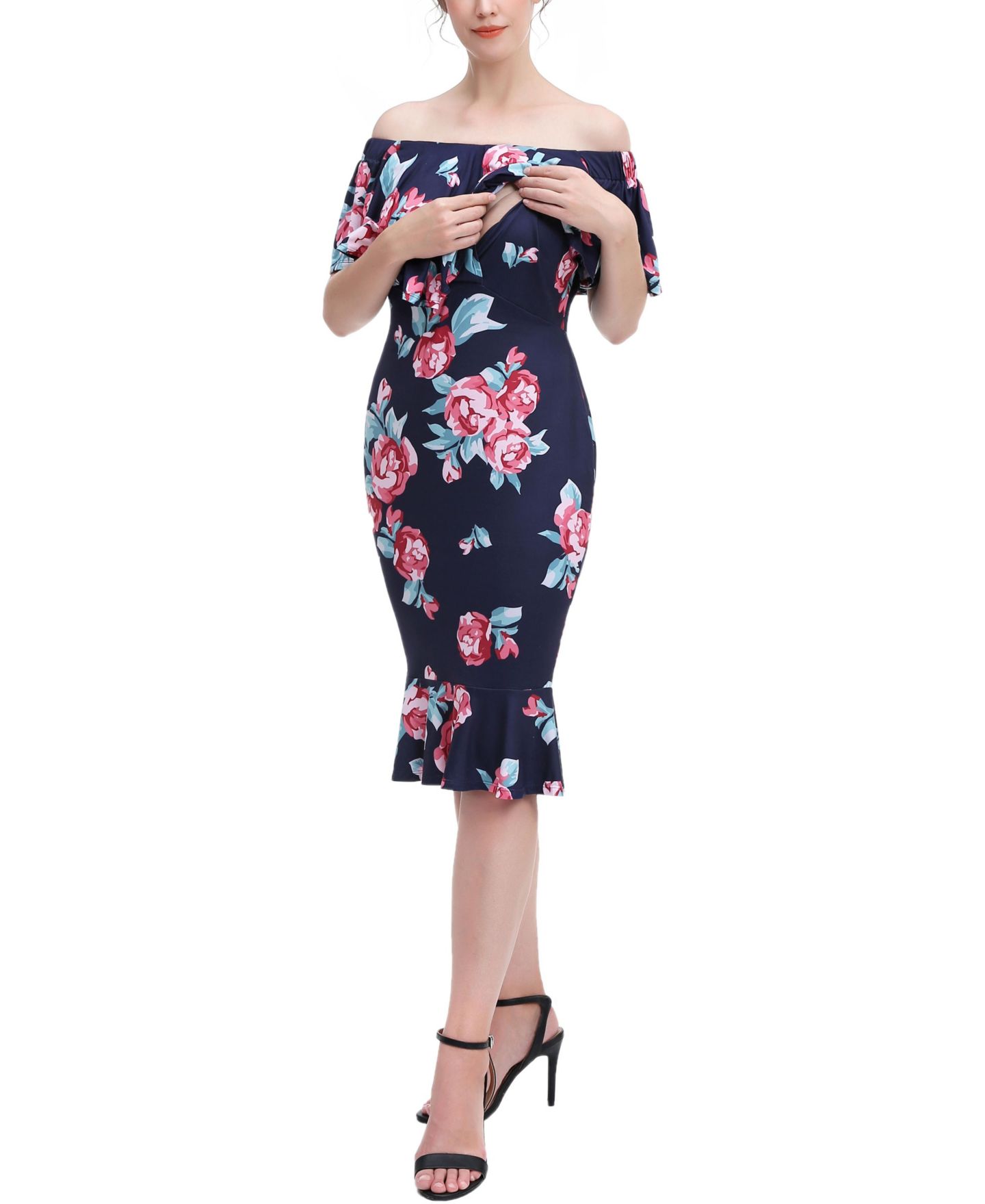 Женское платье kimi + kai Floral Print Nursing Mermaid, цвет: Разноцветный — фото 2