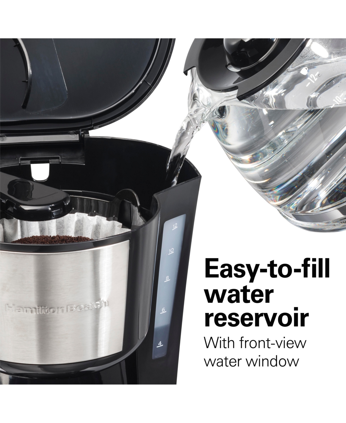 Hamilton Beach Programmable 12 Cup Coffee Maker In Black