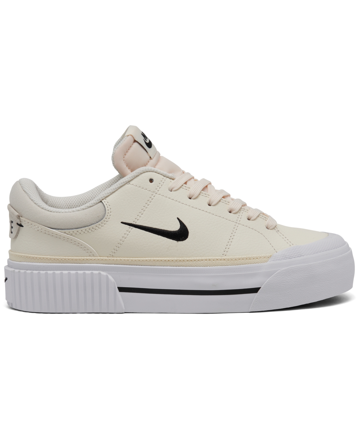 Nike Women's Court Legacy Lift Platform Casual Sneakers from Finish Line -MUSLIN/WHITE/B