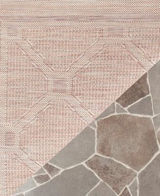 Courtyard CY8474 Red and Beige 8' x 11' Sisal Weave Outdoor Area Rug