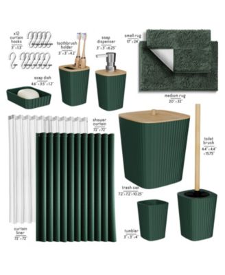 22 Piece Complete Bathroom & Vanity Accessories Set,Set includes: Small 17”x24” Large 20”x32”.