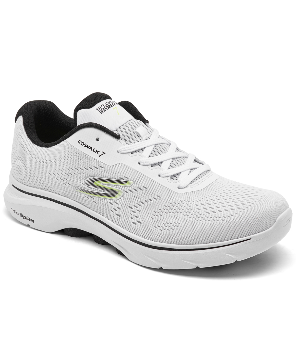 Men's Go Walk 7 - Avalo 2 Athletic Walking Sneakers from Finish Line - White/white