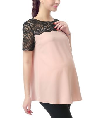 Maternity Lace Trim Blouse