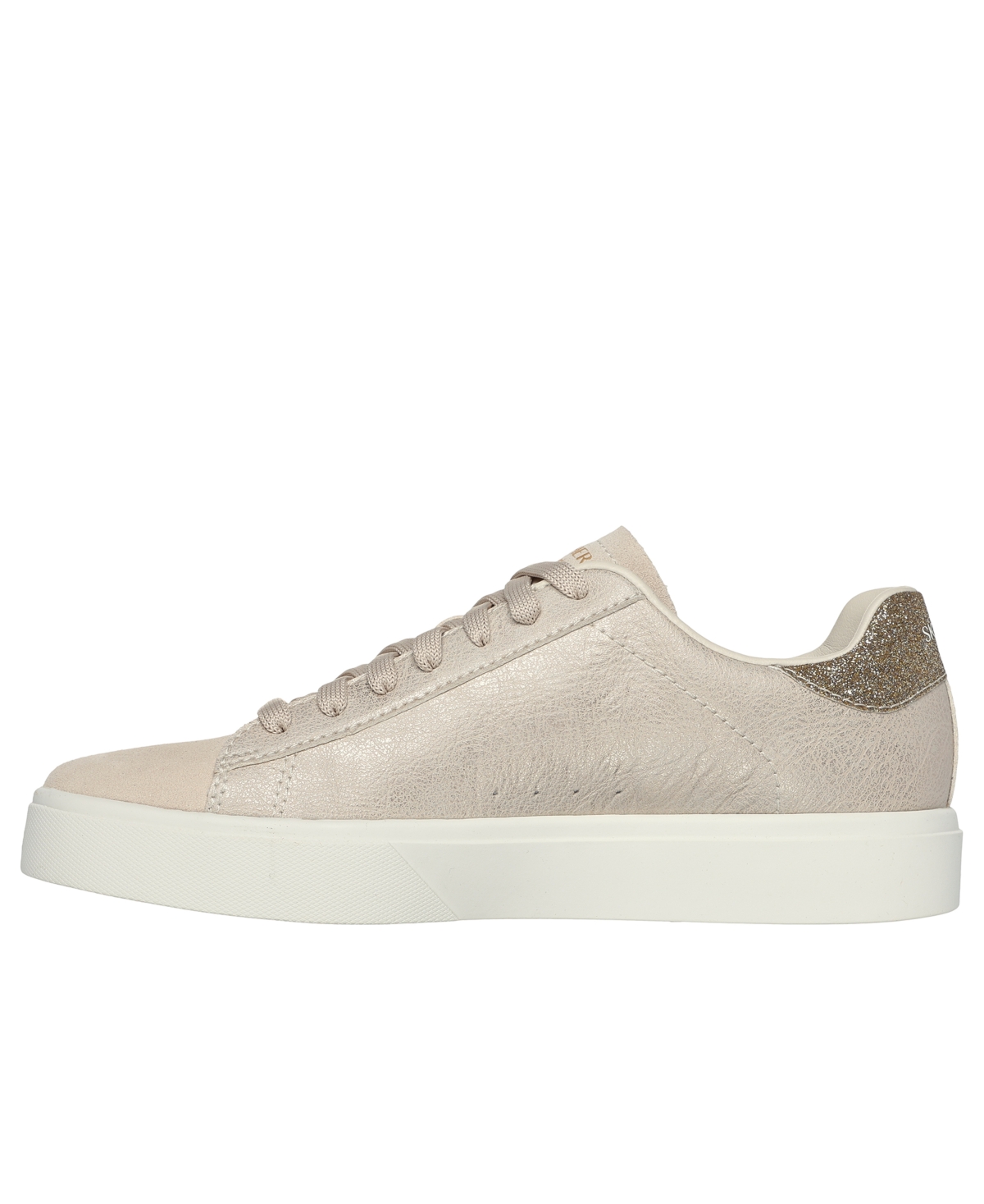 Shop Skechers Women's Eden Lx Glimpse Of Glitter Casual Sneakers From Finish Line In Natural,gold