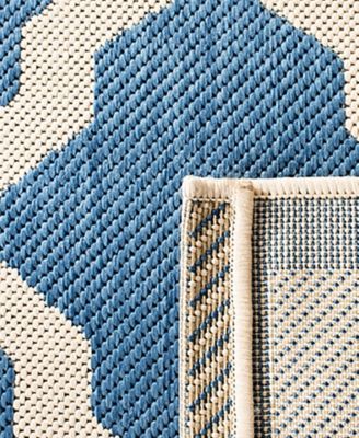 Courtyard CY6903 Blue and Beige 8' x 11' Sisal Weave Outdoor Area Rug