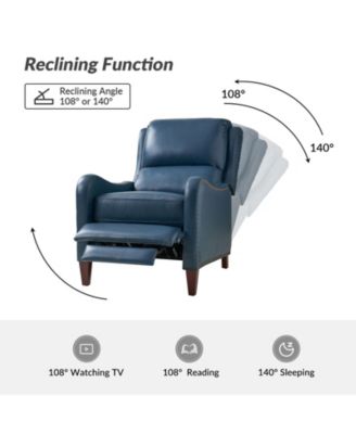 1 piece Leather Pushback Recliner chair