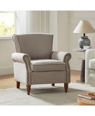 Mooresville Upholstered Armchair with Solid Wood Legs