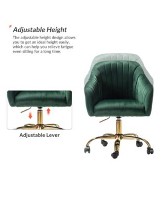 Velvet Home Office Desk Chair Height Adjustable Chair