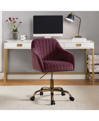 Velvet Home Office Desk Chair Height Adjustable Chair