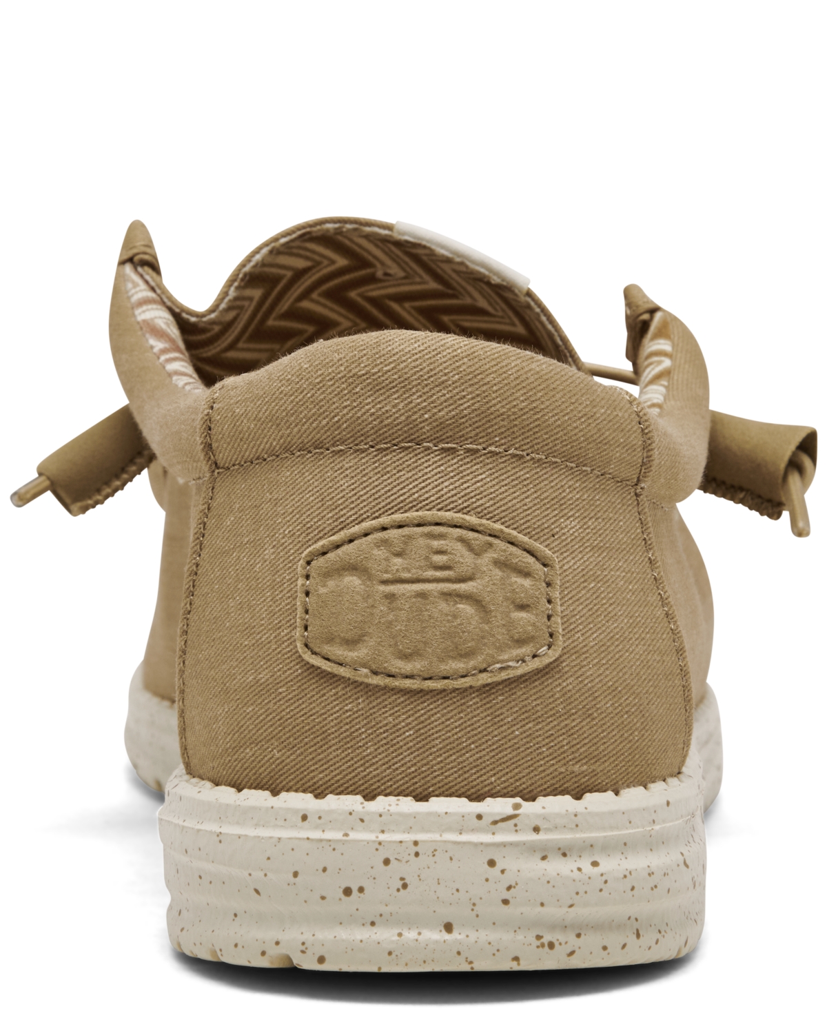 Shop Hey Dude Men's Wally Canvas Casual Moccasin Sneakers From Finish Line In Tan Khaki
