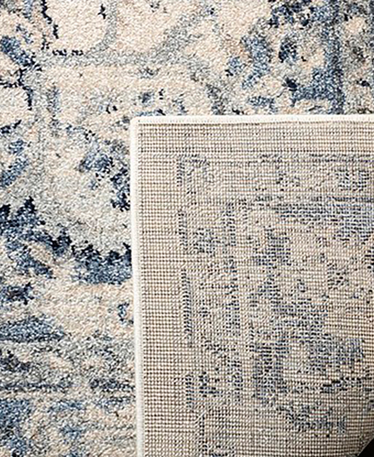 Safavieh Charleston CHL411and Navy Area Rug - Ivory