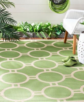 Courtyard CY6924 Green and Beige 8' x 11' Sisal Weave Outdoor Area Rug