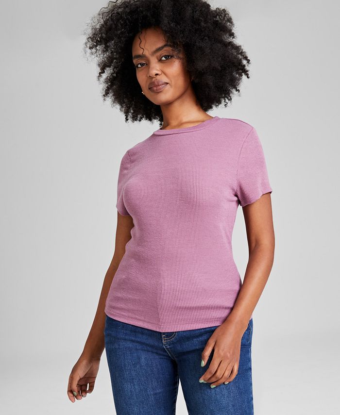 Splendid T-Shirt Donna A Maniche Corte Girocollo Costinata: Basic E Morbida
