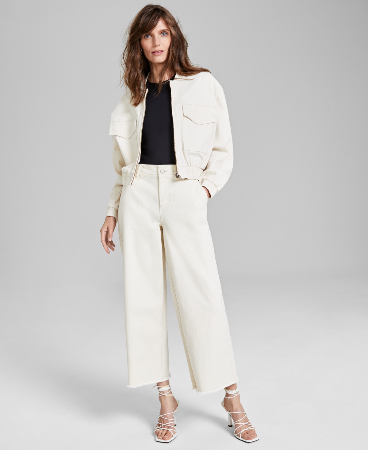 Women's Relaxed-Fit Bomber Jacket - White Swan